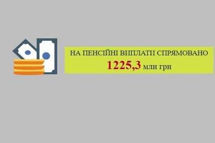 Сума видатків на виплату пенсій у січні  склала понад 1,2 млрд грн