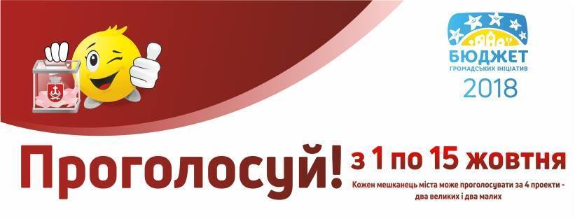 З сьогоднішнього дня починається голосування за нові проекти міської програми Бюджет Громадських Ініціатив м. Вінниці