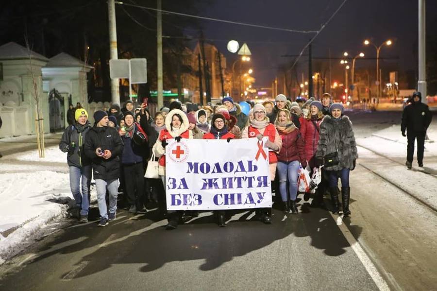 Відбулась акція «Молодь Вінниці – за життя без СНІД»